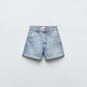 TRF High-Rise Mom Fit Denim Shorts